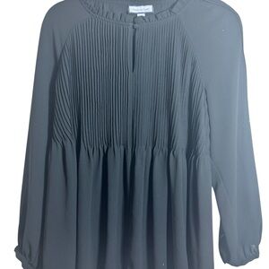 Charter Club Women's Black Pleated Top Size S Blouse Top Women